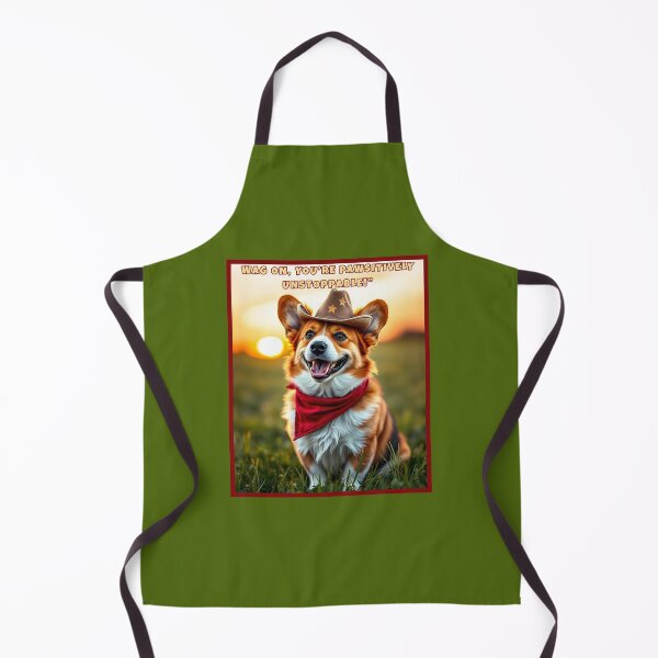 Item preview, Joyful Corgi with Cowboy Hat – Pawsitively Unstoppable Dog Art designed and sold by diaza.