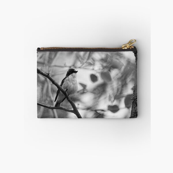 Item preview, In the wind. European pied flycatcher bw designed and sold by Jouko Lehto Photography.