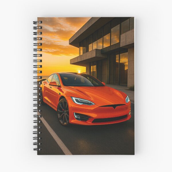 Item preview, Sleek Electric Sports Car Cruising By Ocean During Golden Hour designed and sold by RevUpDesign.