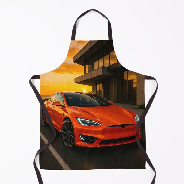 Item preview, Sleek Electric Sports Car Cruising By Ocean During Golden Hour designed and sold by RevUpDesign.