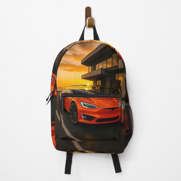 Item preview, Sleek Electric Sports Car Cruising By Ocean During Golden Hour designed and sold by RevUpDesign.
