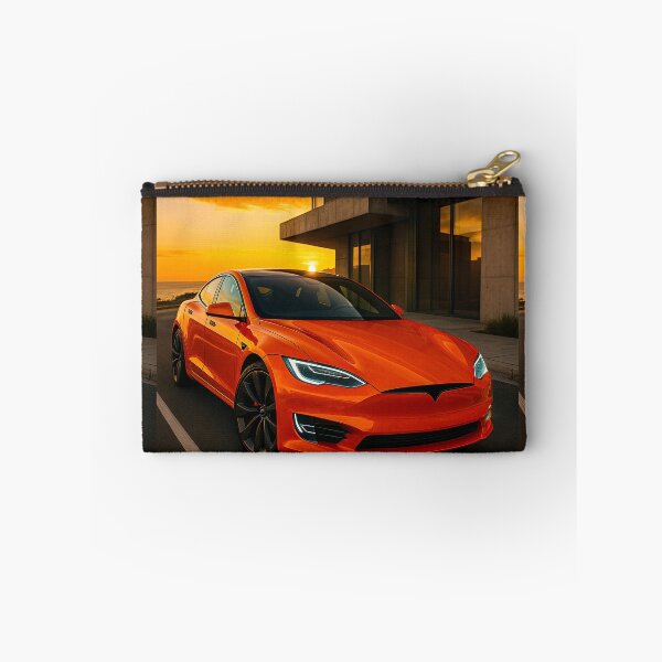 Item preview, Sleek Electric Sports Car Cruising By Ocean During Golden Hour designed and sold by RevUpDesign.