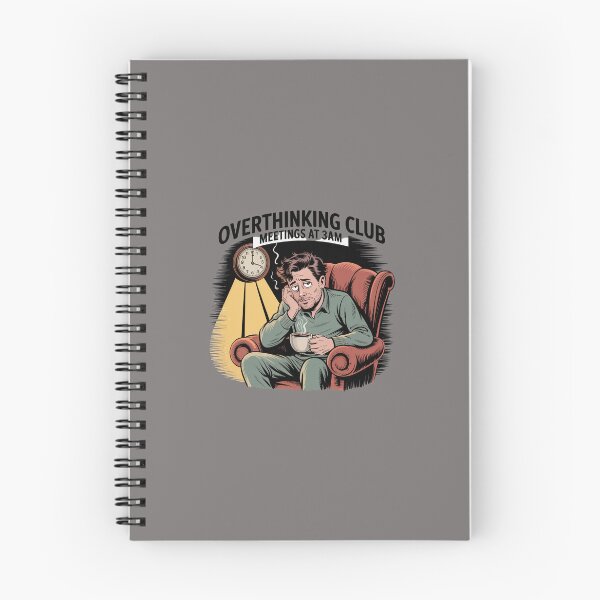 Item preview, Overthinking Club – Funny Late Night Mental Health Design designed and sold by FrameRoom.