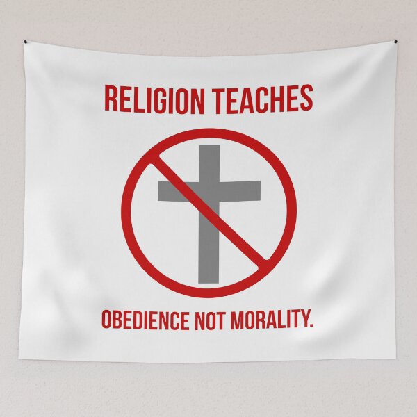 Item preview, Religion teaches obedience not morality.  designed and sold by Rachel the Artist .