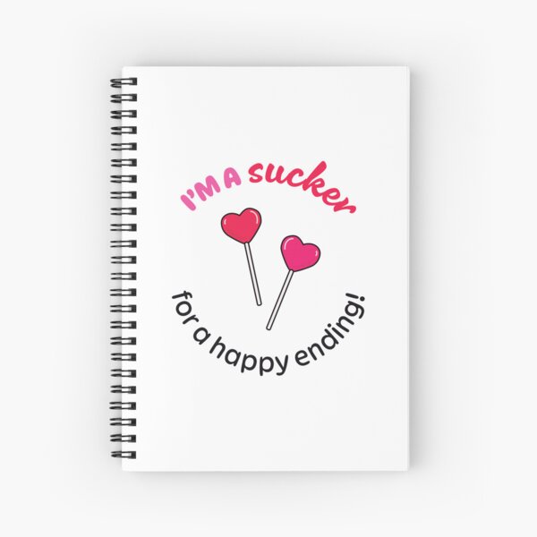 Item preview, I'm a sucker for a happy ending - Romance Book - Heart Lollipop designed and sold by ThriveandBloom.