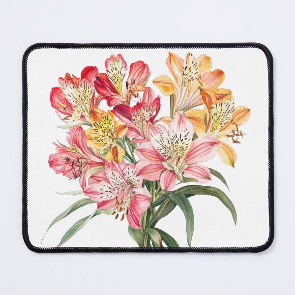 Item preview, Colorful Alstroemeria Watercolor Flowers Botanical Lily T-Shirt designed and sold by AchaRat.