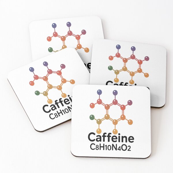Item preview, Colorful Caffeine Molecule Structure Sticker designed and sold by stylishsketcher.