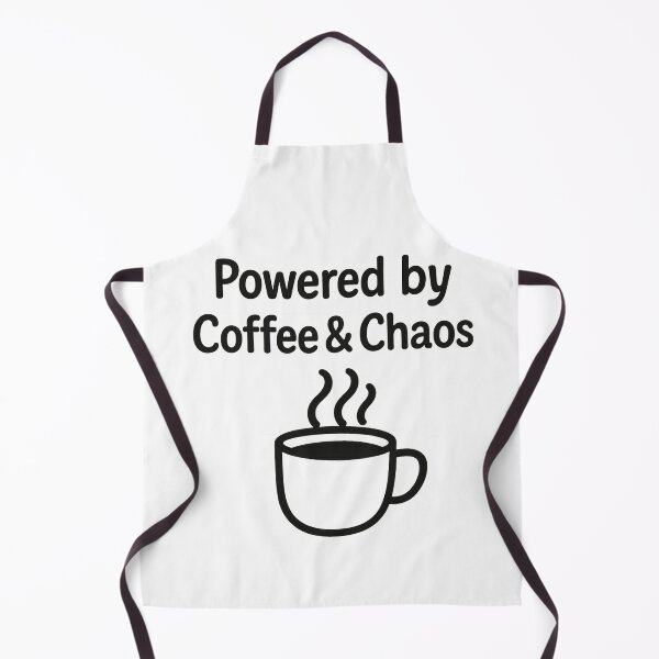 Item preview, Powered by Coffee & Chaos – Aesthetic Funny Quote for Students and Coffee Lovers designed and sold by darkan1.