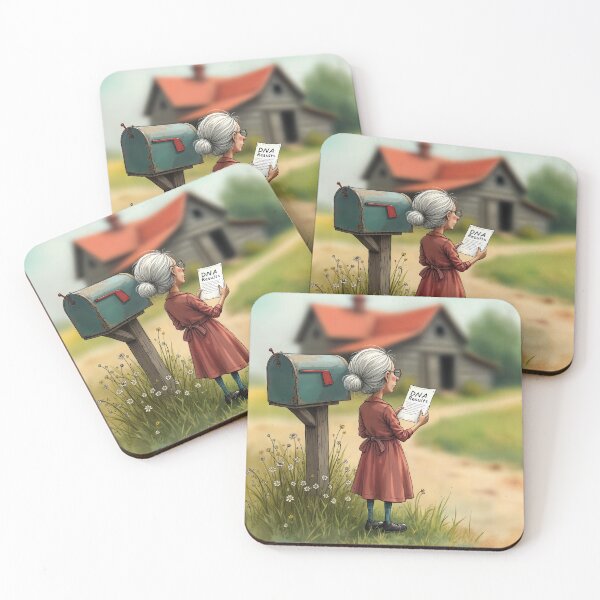 Item preview, Old Lady With DNA Test Result In the Mail designed and sold by Maria Dryfhout.