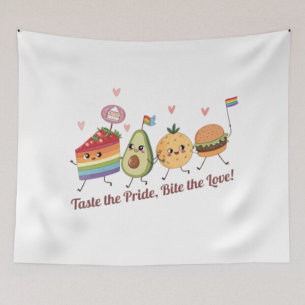Item preview, Taste the Pride, Bite the Love! – Cute Pride Food Illustration (Pride Month Special)  designed and sold by asliberry.