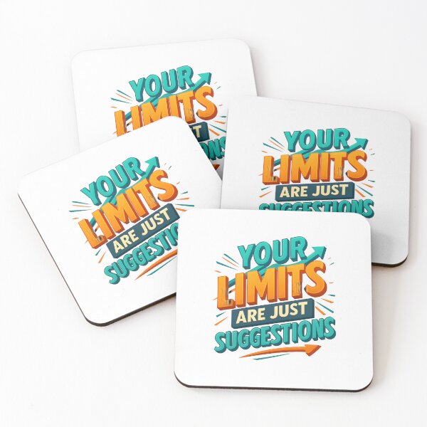 Item preview, Your Limits Are Just Suggestions – Bold 3D Motivational Typography designed and sold by WolfPixelRo.