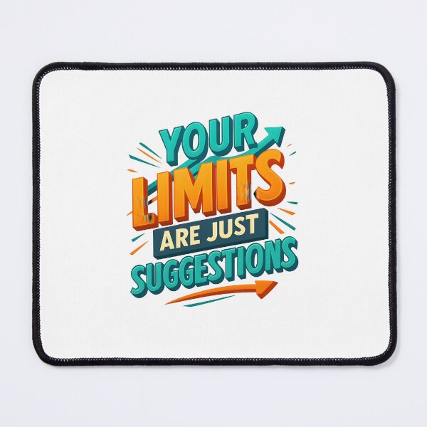 Item preview, Your Limits Are Just Suggestions – Bold 3D Motivational Typography designed and sold by WolfPixelRo.