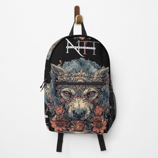 Item preview, Floral Wolf Art Print - Mischievous Cottagecore Goth Animal Design designed and sold by NoThoughtsTees.