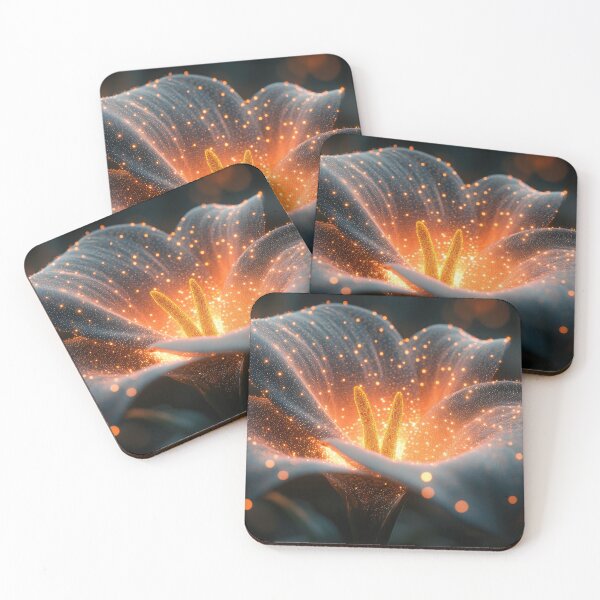 Item preview, Luminous Abstract Calla Lily with Glowing Circuits and Digital Firefly Dots designed and sold by The Art Morpher.