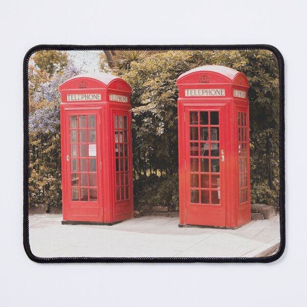 Item preview, London, England I Iconic vibrant red British telephone boxes in Primrose Hill londoner district street photography of an urban scene in a natural park with autumn pastel retro vintage aesthetic designed and sold by Julie Travel Photography.