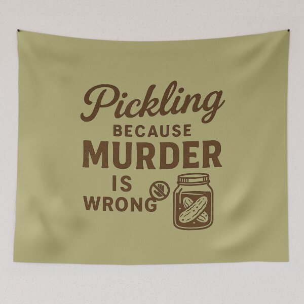 Item preview, Pickling Because Murder Is Wrong – Vintage Sepia Kitchen Design designed and sold by Meandmyshop.