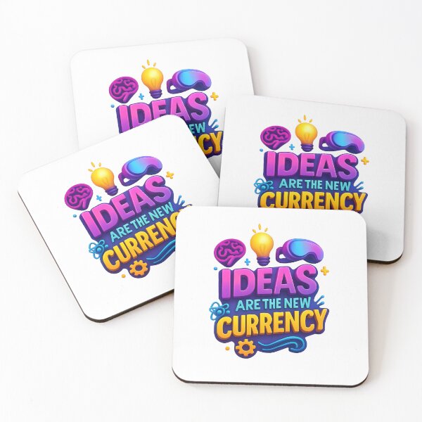 Item preview, Ideas Are the New Currency - Bold 3D Creative Mindset Quote Design designed and sold by WolfPixelRo.