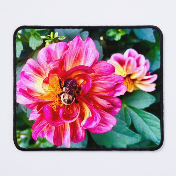 Item preview, Bumble Bee on Pink Dahlia designed and sold by Moleshavesouls.