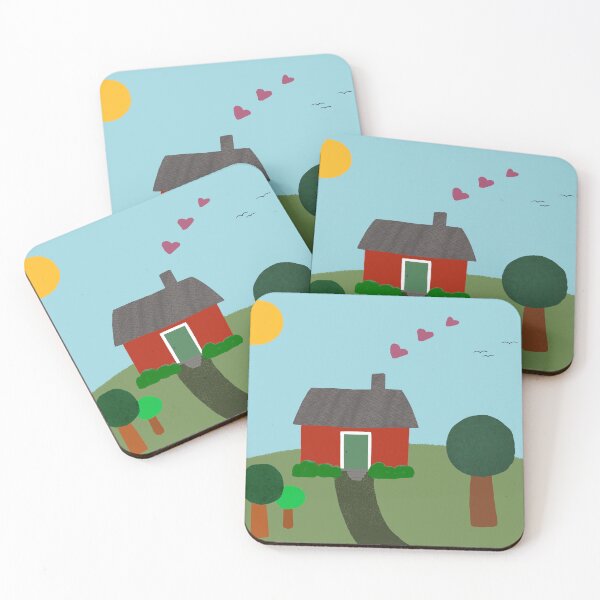 Item preview, Lovely Minimal Folktale Style Home Landscape Nature Illustration designed and sold by wenjunior.