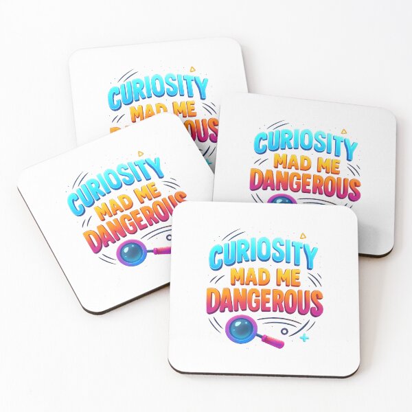Item preview, Curiosity Made Me Dangerous - Neon 3D Bold Quote Design designed and sold by WolfPixelRo.