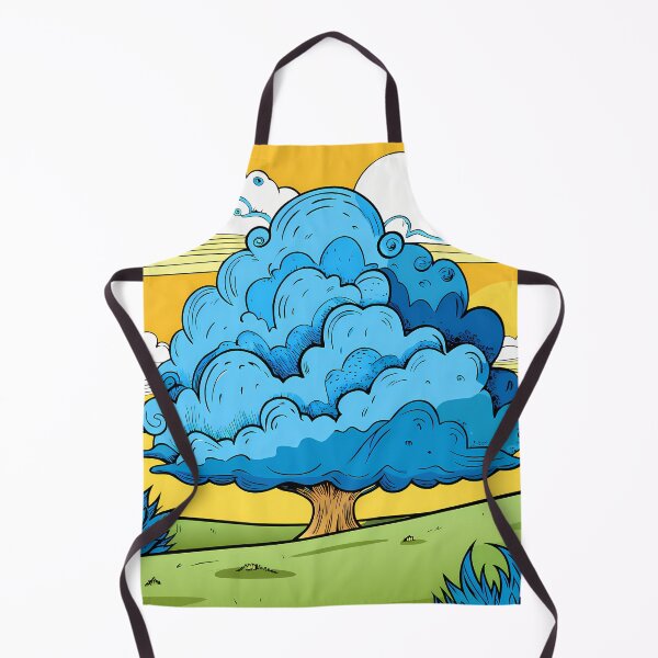 Item preview, Surreal Blue Cloudy Tree in Dreamlike Landscape designed and sold by ART ATTACK ZONE.
