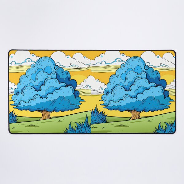 Item preview, Surreal Blue Cloudy Tree in Dreamlike Landscape designed and sold by ART ATTACK ZONE.
