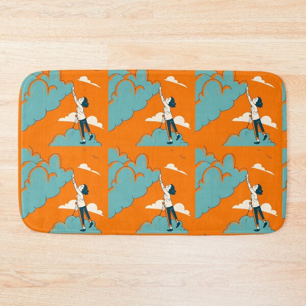 Item preview, Woman Reaching for Clouds in Orange Sky designed and sold by ART ATTACK ZONE.