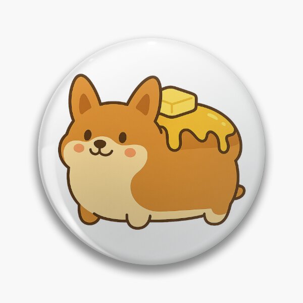 Artikelvorschau, Corgi-Toastbrot – Molliger Hund mit schmelzender Butter Sticker entworfen und verkauft von Tripconic.