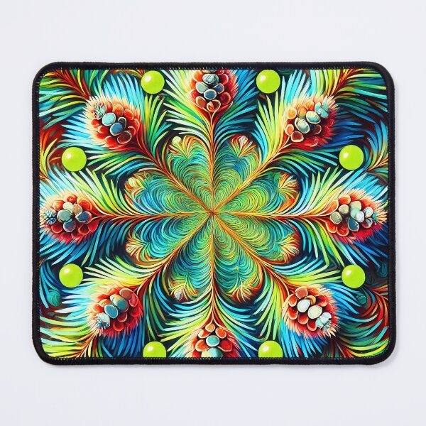 Item preview, Evergreen Harmony – Fir Branch Christmas Mandala Art designed and sold by EmeraldeaDesign.