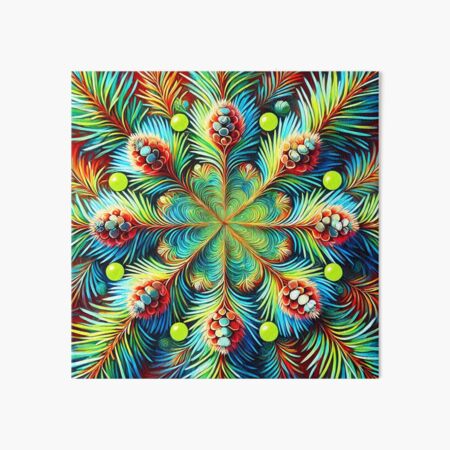 Item preview, Evergreen Harmony – Fir Branch Christmas Mandala Art designed and sold by EmeraldeaDesign.