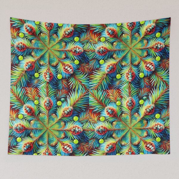 Item preview, Evergreen Harmony – Fir Branch Christmas Mandala Art designed and sold by EmeraldeaDesign.