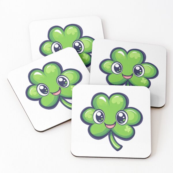 Item preview, Happy Green Lucky Clover Character  designed and sold by Mariana Shymkovych.