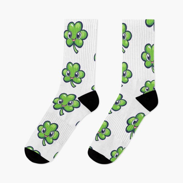 Item preview, Happy Green Lucky Clover Character  designed and sold by Mariana Shymkovych.