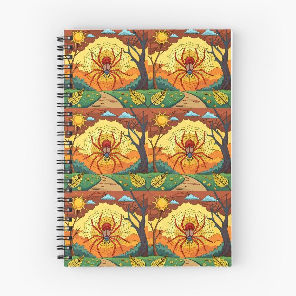 Item preview, Large Spider in Web within Colorful Landscape designed and sold by ART ATTACK ZONE.
