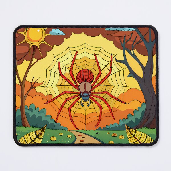 Item preview, Large Spider in Web within Colorful Landscape designed and sold by ART ATTACK ZONE.