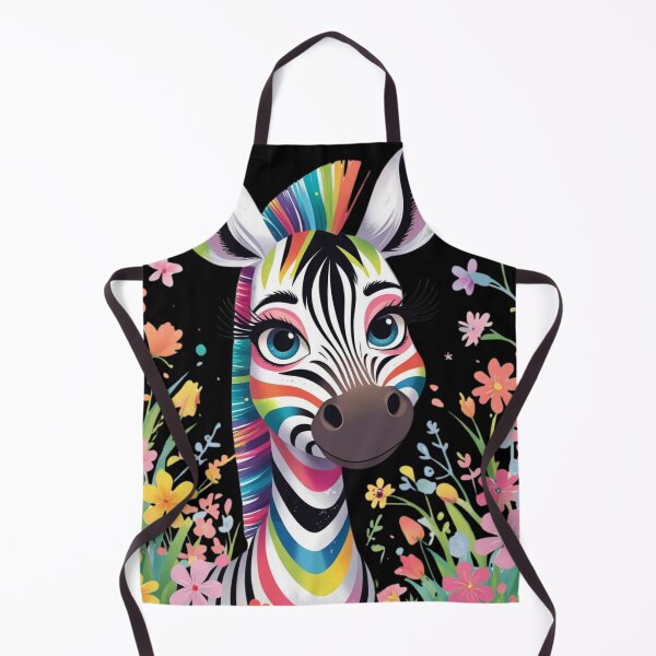 Item preview, Cute Long Eyelashes Zebra in Colors and field of flowers 7 designed and sold by AlinaSCorner.