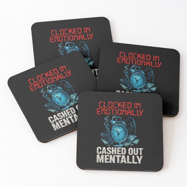 Item preview, Clocked In Emotionally, Cashed Out Mentally – Bold Hustle Graphic designed and sold by ezsketch25.