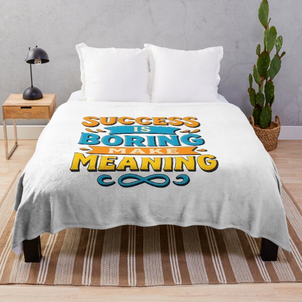 Item preview, Success Is Boring – Make Meaning Motivational Quote Design designed and sold by WolfPixelRo.