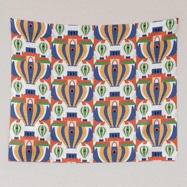 Item preview, Abstract Hot Air Balloons with Bird Elements designed and sold by ART ATTACK ZONE.