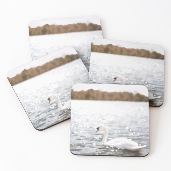 Item preview, London, England I Swan on shimmering lake of Hyde Park natural and peaceful in the midst of nature with a photographic blur and autumn light pastel color aesthetic like Central Park in New York city designed and sold by Julie Travel Photography.