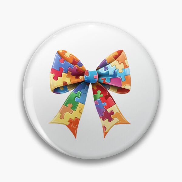 Item preview, Autism Awareness Puzzle Ribbon Style Decorative Bow designed and sold by Mariana Shymkovych.