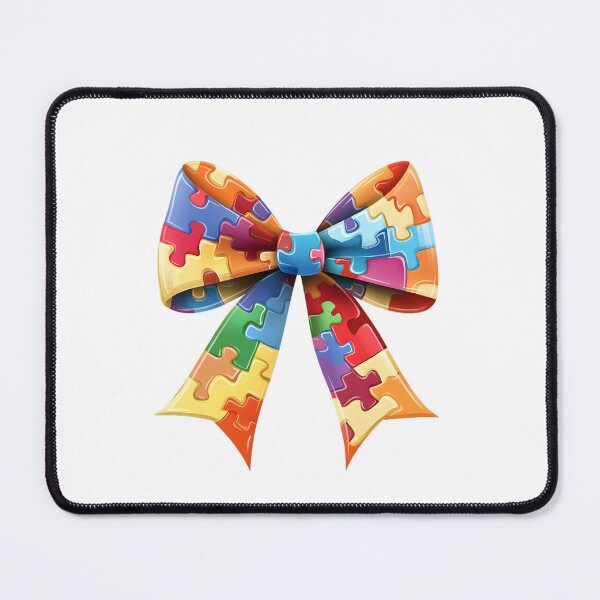 Item preview, Autism Awareness Puzzle Ribbon Style Decorative Bow designed and sold by Mariana Shymkovych.