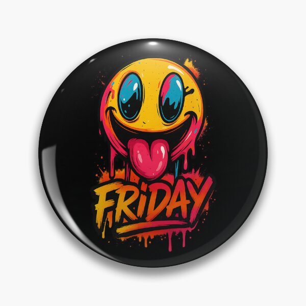 Item preview, Freaky Friday Smiley Face T-Shirt | Neon Drip Retro Vibes designed and sold by MarCinu Art.
