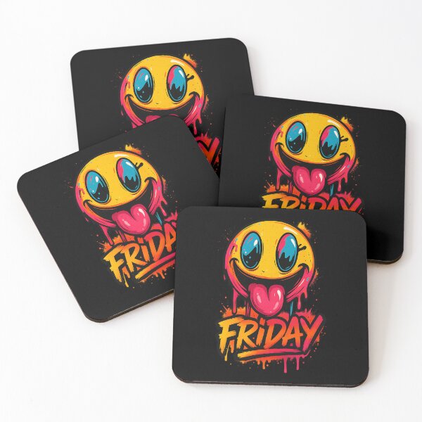Item preview, Freaky Friday Smiley Face T-Shirt | Neon Drip Retro Vibes designed and sold by MarCinu Art.