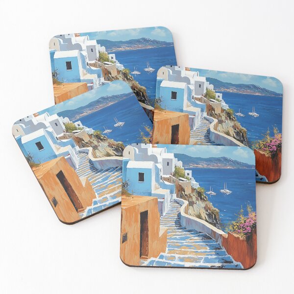 Item preview, Serenity Along the Santorini Coast designed and sold by daila70.