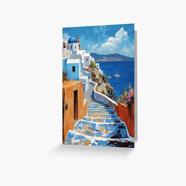 Item preview, Serenity Along the Santorini Coast designed and sold by daila70.