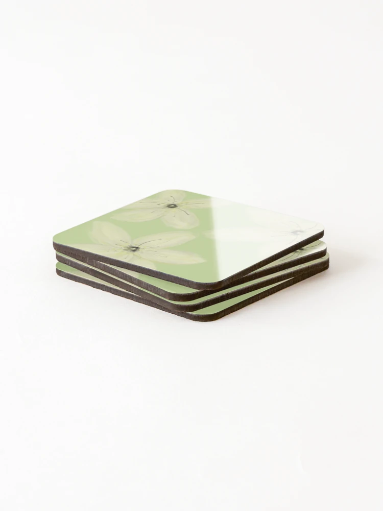 Thumbnail 4 of 5, Coasters (Set of 4), Abstract Magnolia designed and sold by Shelly Moore.