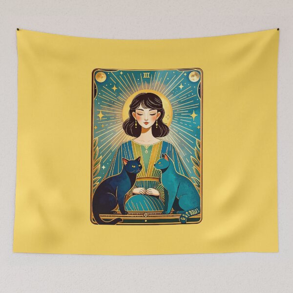 Item preview, The Cat Lady Tarot Card designed and sold by ArtFactoryAI.