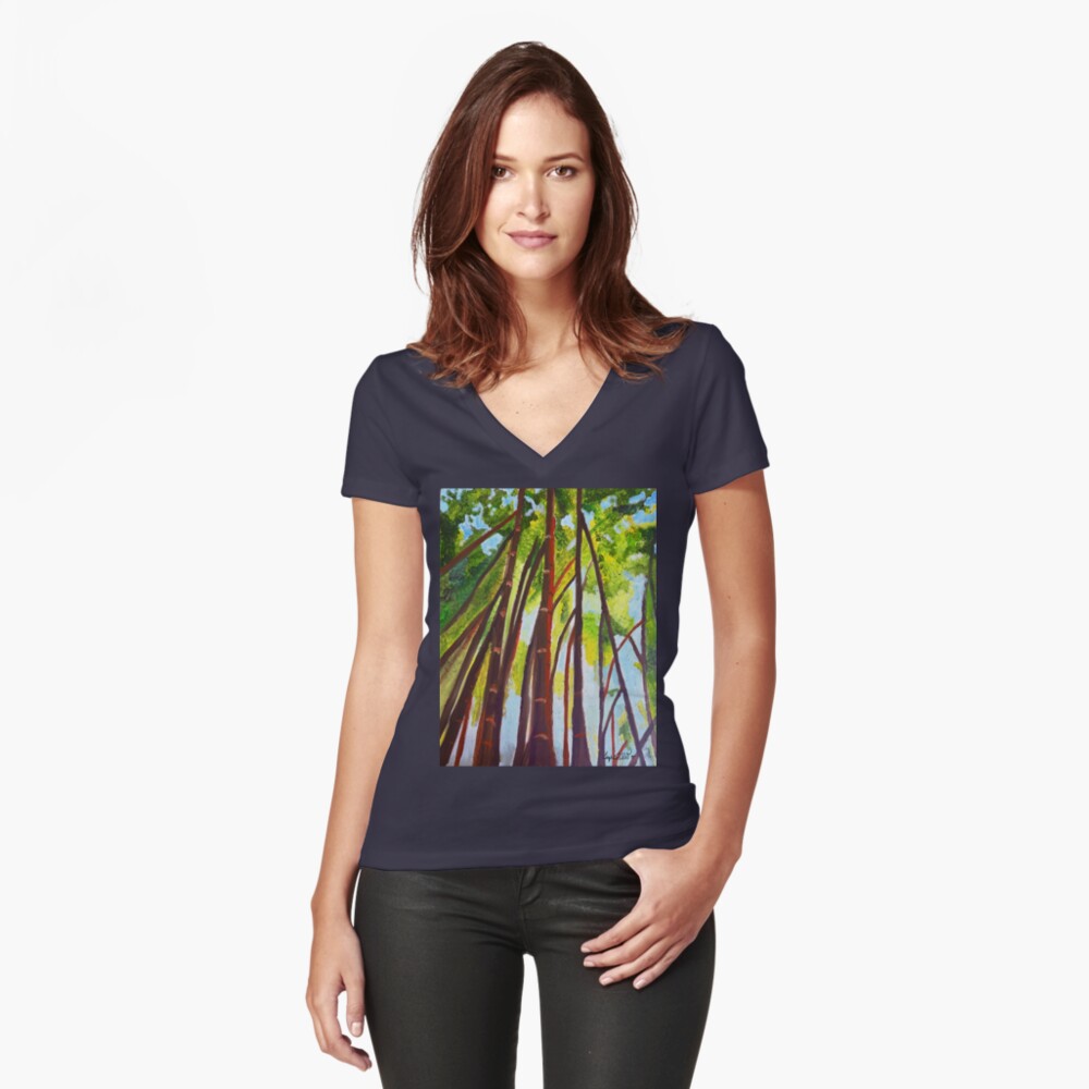 Item preview, Fitted V-Neck T-Shirt designed and sold by Artbysophie18.