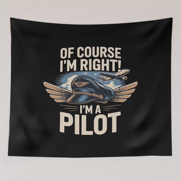 Item preview, Funny Pilot Logic – Of Course I'm Always Right designed and sold by ArtByKatti.